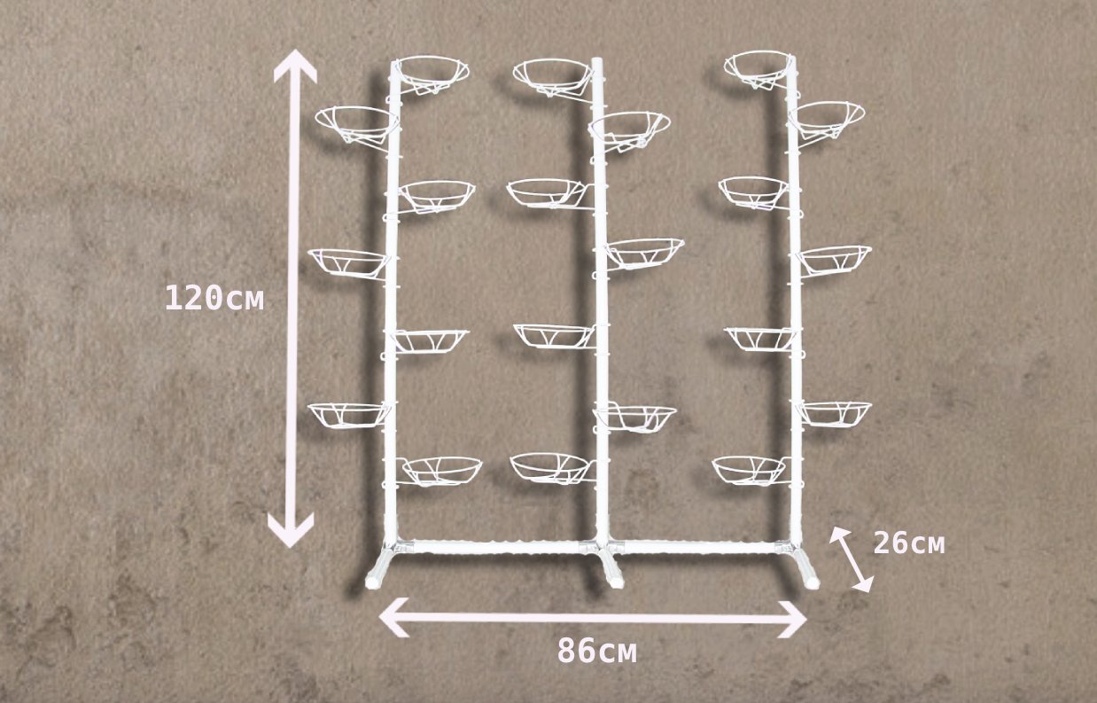 металлическая подставка на окно вместительная. Фото N4